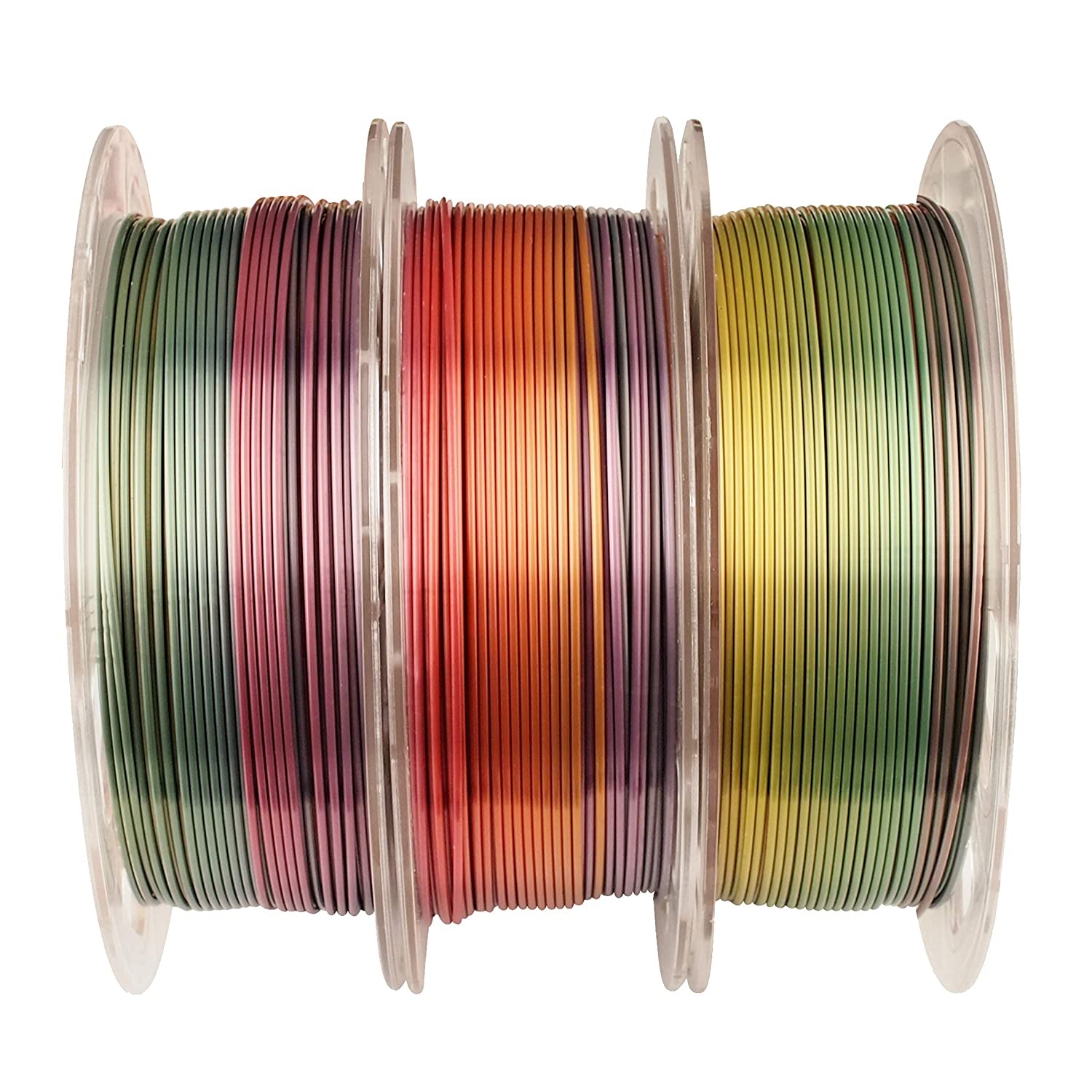 Shiny Silk Rainbow PLA Filament by MIKA3D